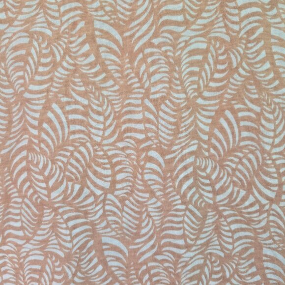 J. Crew Mens XL Slub Cotton Button-Up Shirt Palm Print Short Sleeve Peach White - Picture 6 of 7